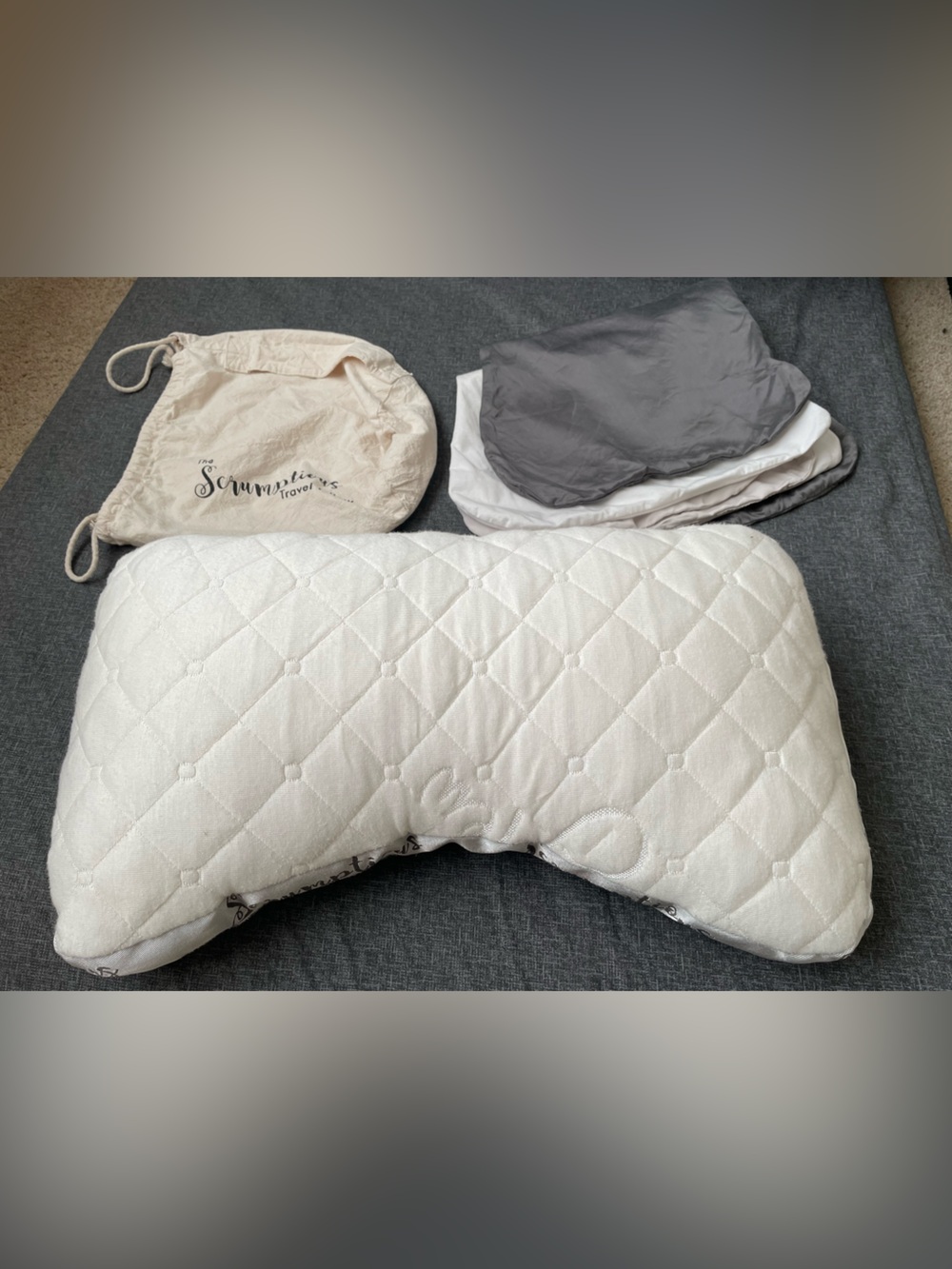 Honeydew Scrumptious Travel Pillow w/ Mulberry Silk & Bamboo & Protector Covers